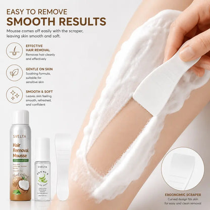 SVELTA Korean Bikini Hair Removal Cream Mousse Kit for Sensitive Skin