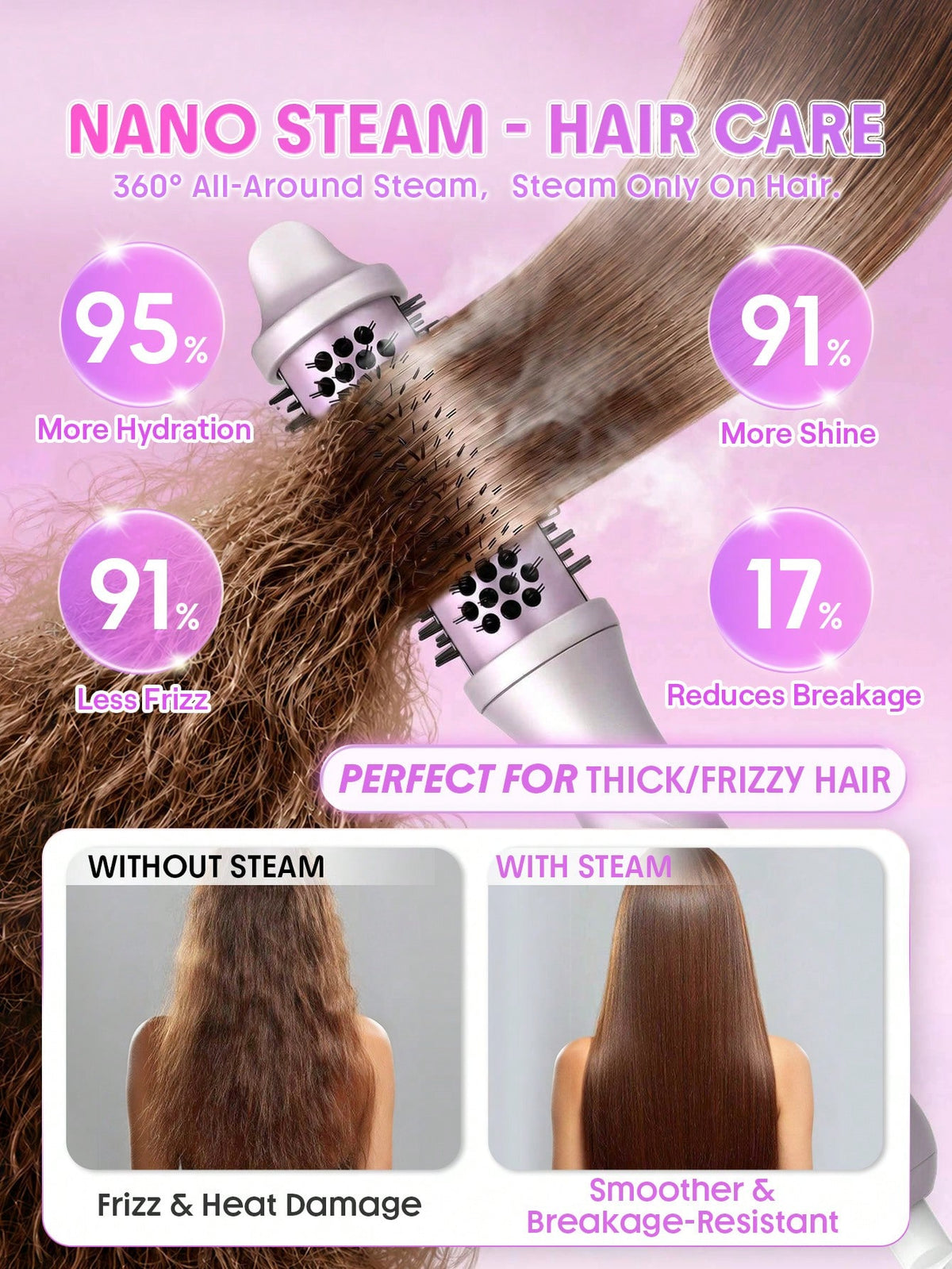 Hydra Shot Steam Blowout Brush Pro-US Plug