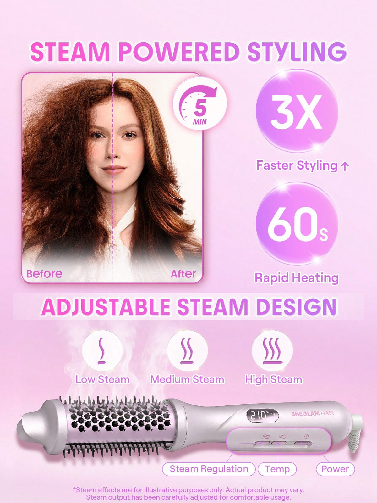 Hydra Shot Steam Blowout Brush Pro-US Plug