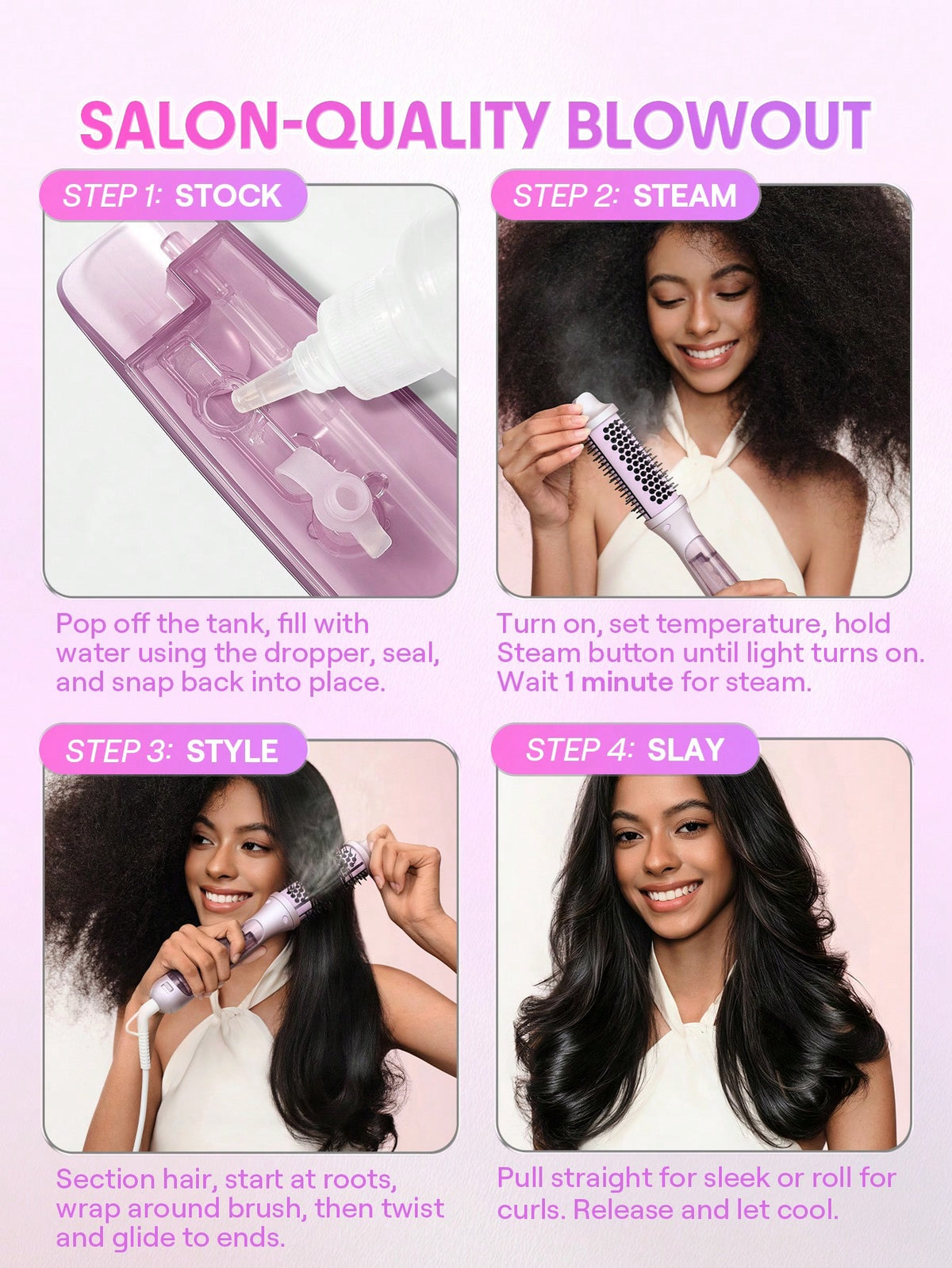 Hydra Shot Steam Blowout Brush Pro-US Plug