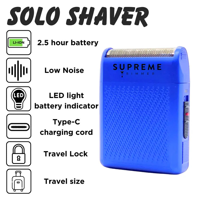 SOLO Single Foil Shaver - Compact USB Rechargeable Cordless Foil Shaver for Face, Body, Self Care Gadgets