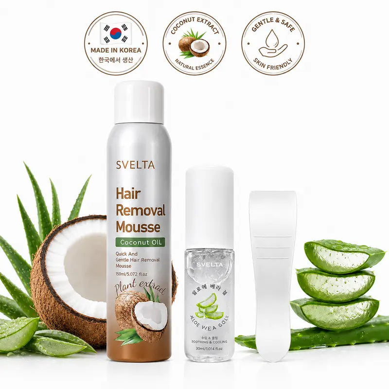 SVELTA Korean Bikini Hair Removal Cream Mousse Kit for Sensitive Skin