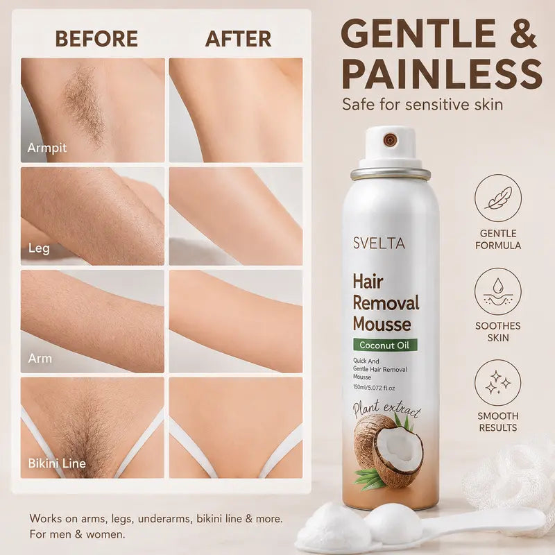 SVELTA Korean Bikini Hair Removal Cream Mousse Kit for Sensitive Skin