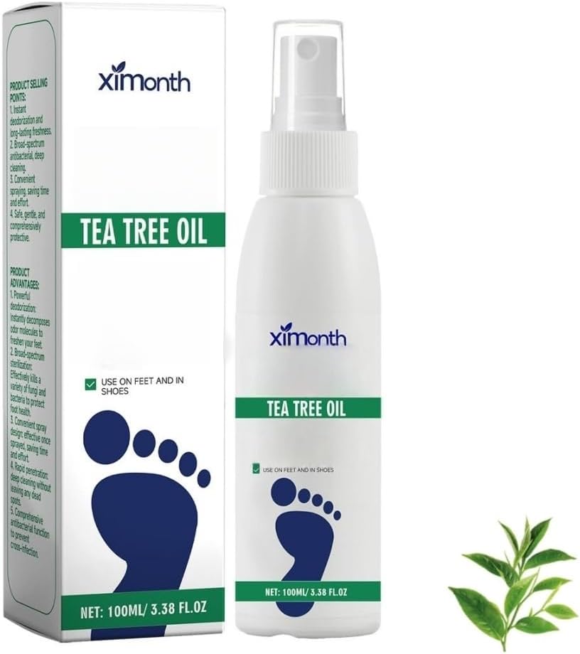 Ximonth Tea Tree Oil Foot Sanitizer Spray, 100 ml