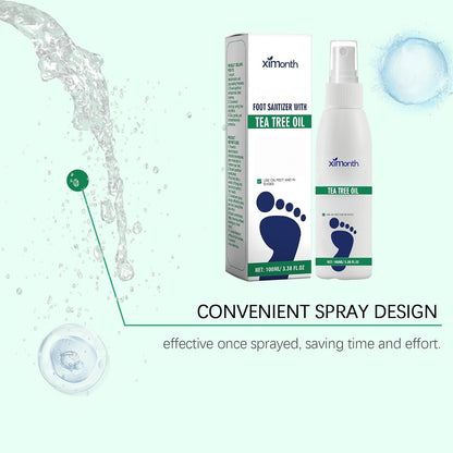 Ximonth Tea Tree Oil Foot Sanitizer Spray, 100 ml