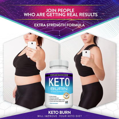 Keto Burn Pills Ketosis - 1200 Mg Ultra Advanced Natural Ketogenic Using Ketone Diet Support Energy Focus Men W-Shopomen 60 Capsules-Shop