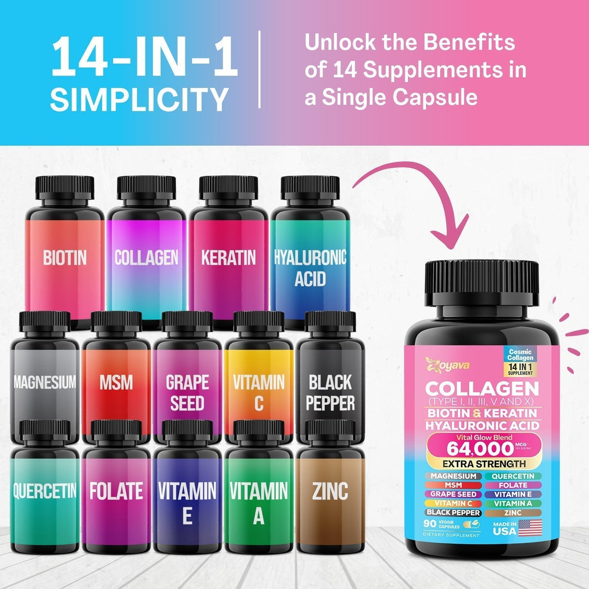 Cosmic Collagen Beauty Complex - 64,000MCG - Illuminate Your Radiance!-Shop