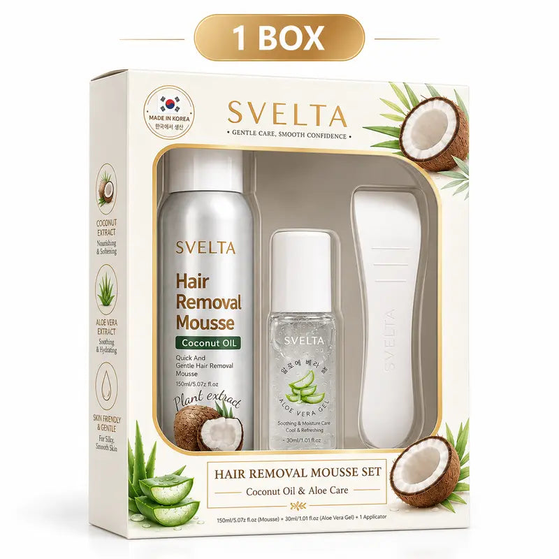 SVELTA Korean Bikini Hair Removal Cream Mousse Kit for Sensitive Skin