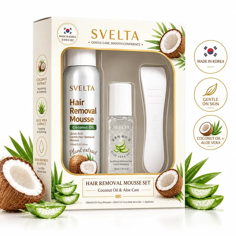 SVELTA Korean Bikini Hair Removal Cream Mousse Kit for Sensitive Skin