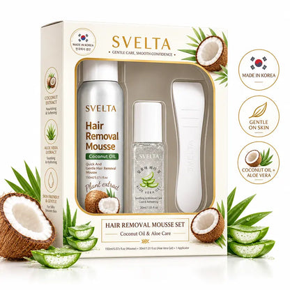 SVELTA Korean Bikini Hair Removal Cream Mousse Kit for Sensitive Skin