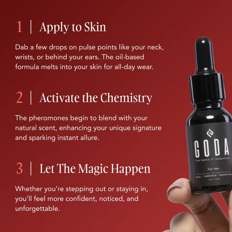 GODA Pheromones Perfume for Women – The Original – Long-Lasting Women's Fragrances with Jasmine and Rose, Vegan & Cruelty-Free – 15ml/0.50 fl. oz